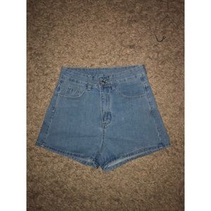 Denim High Waist Shorts